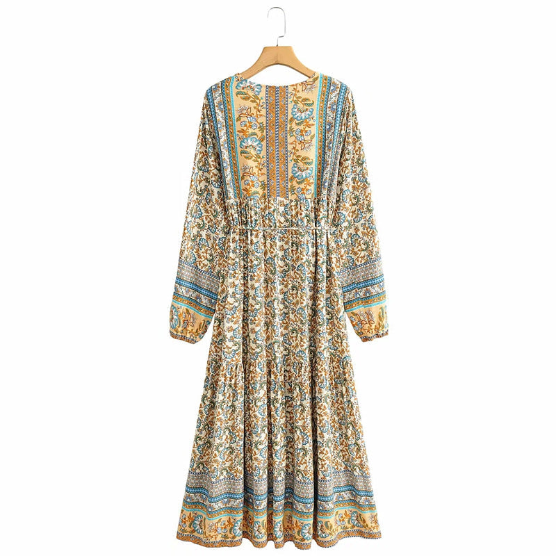 Floral lace-up dresses Lustraward