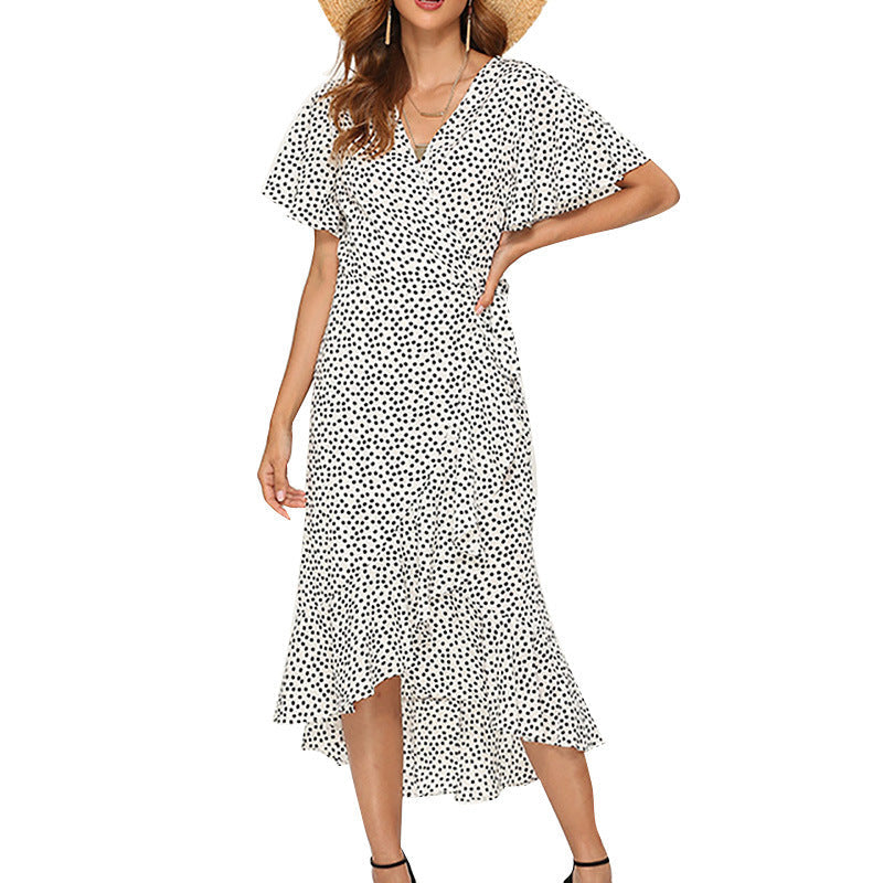 Printed Chiffon Dress Women Long Dresses Lustraward