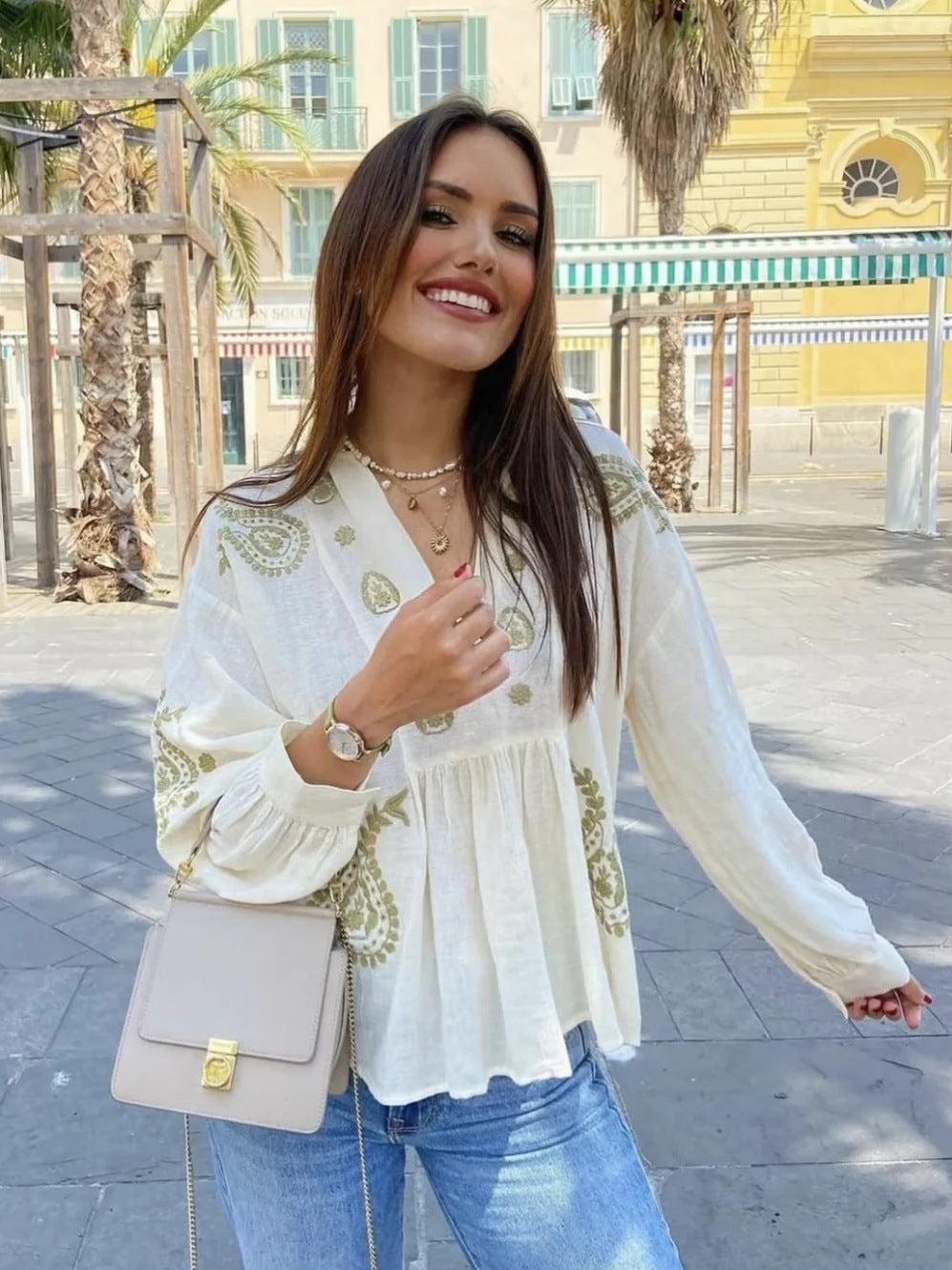 Women’s Embroidered Cotton Top