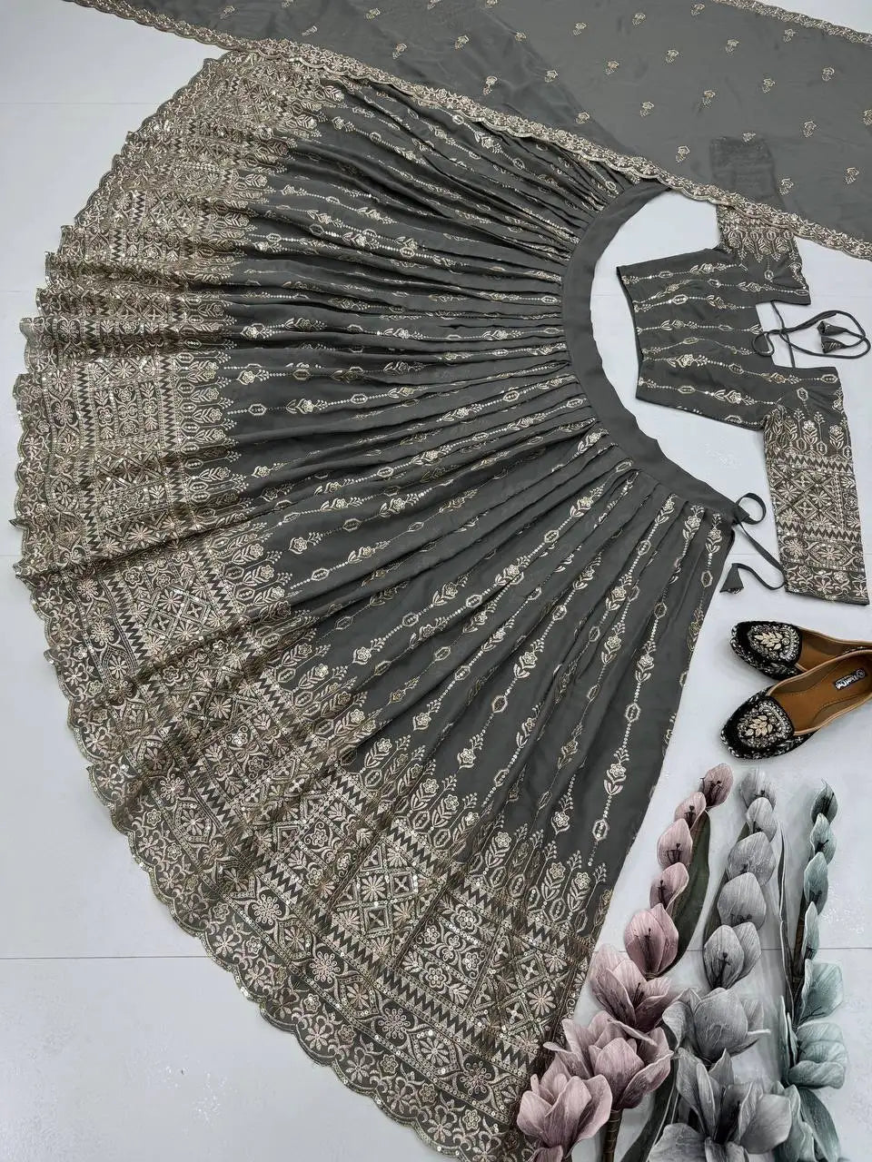 Star Georgette Lehenga Choli Set Lustraward