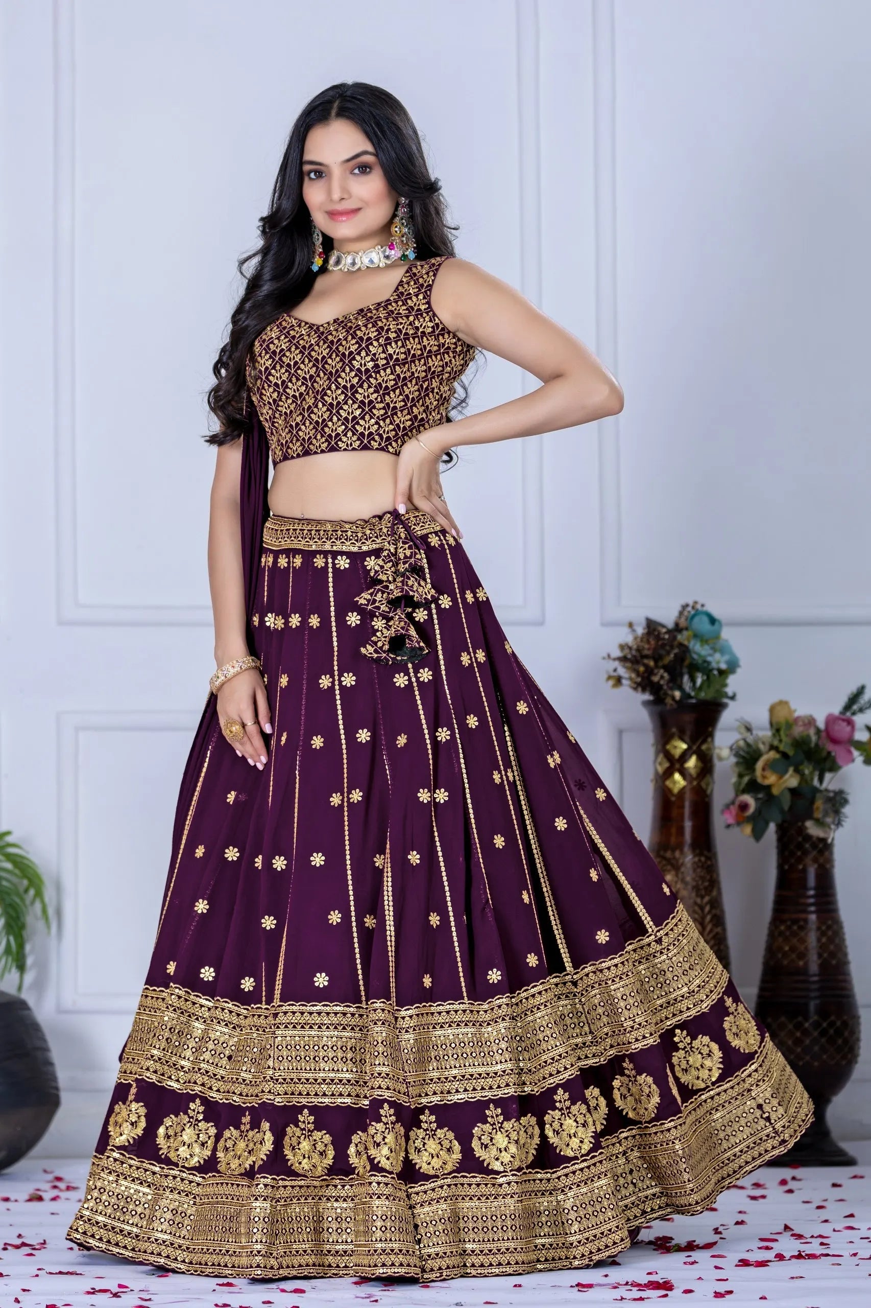 Fox Georgette Lehenga Choli Lustraward