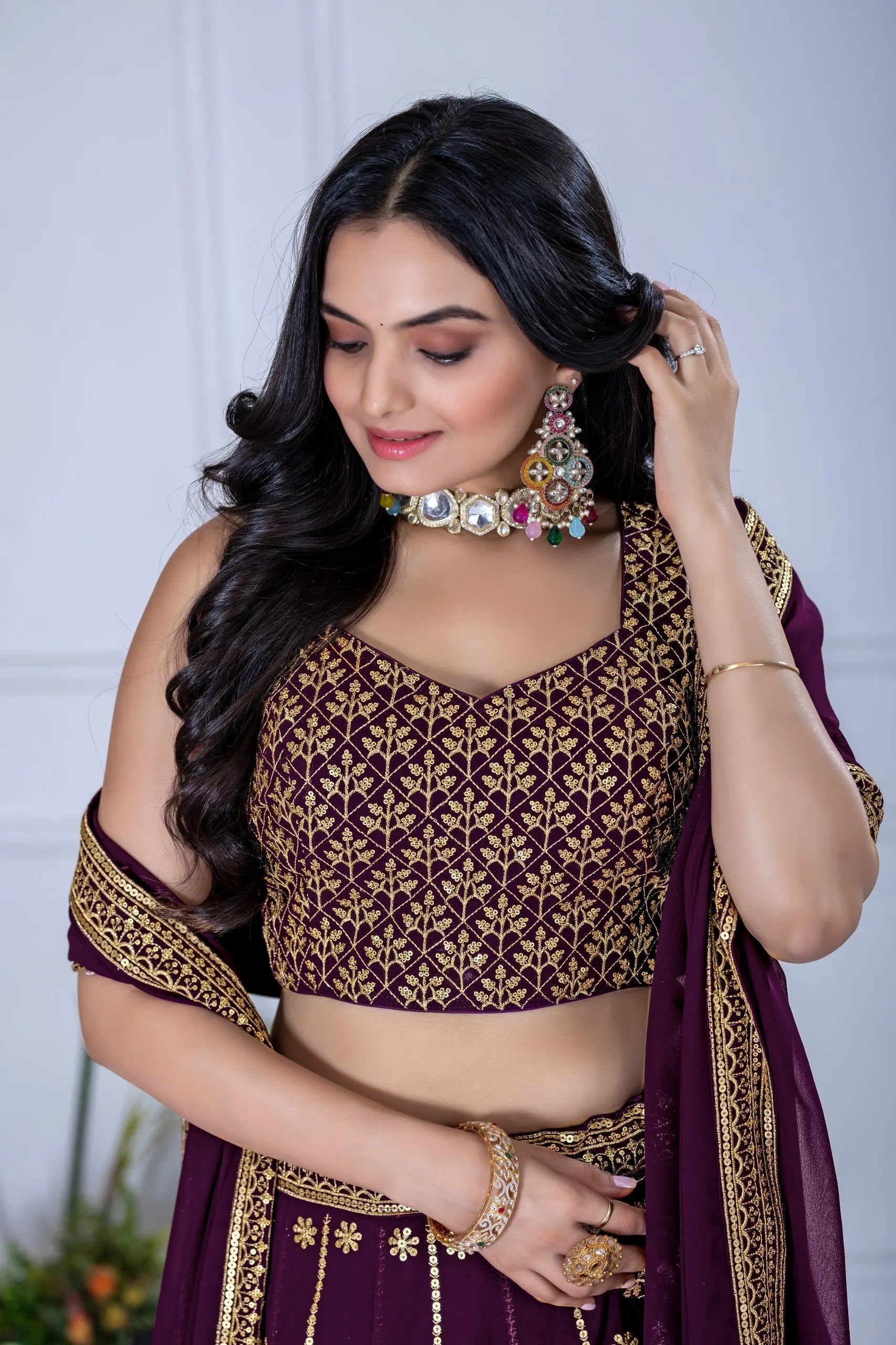 Fox Georgette Lehenga Choli Lustraward