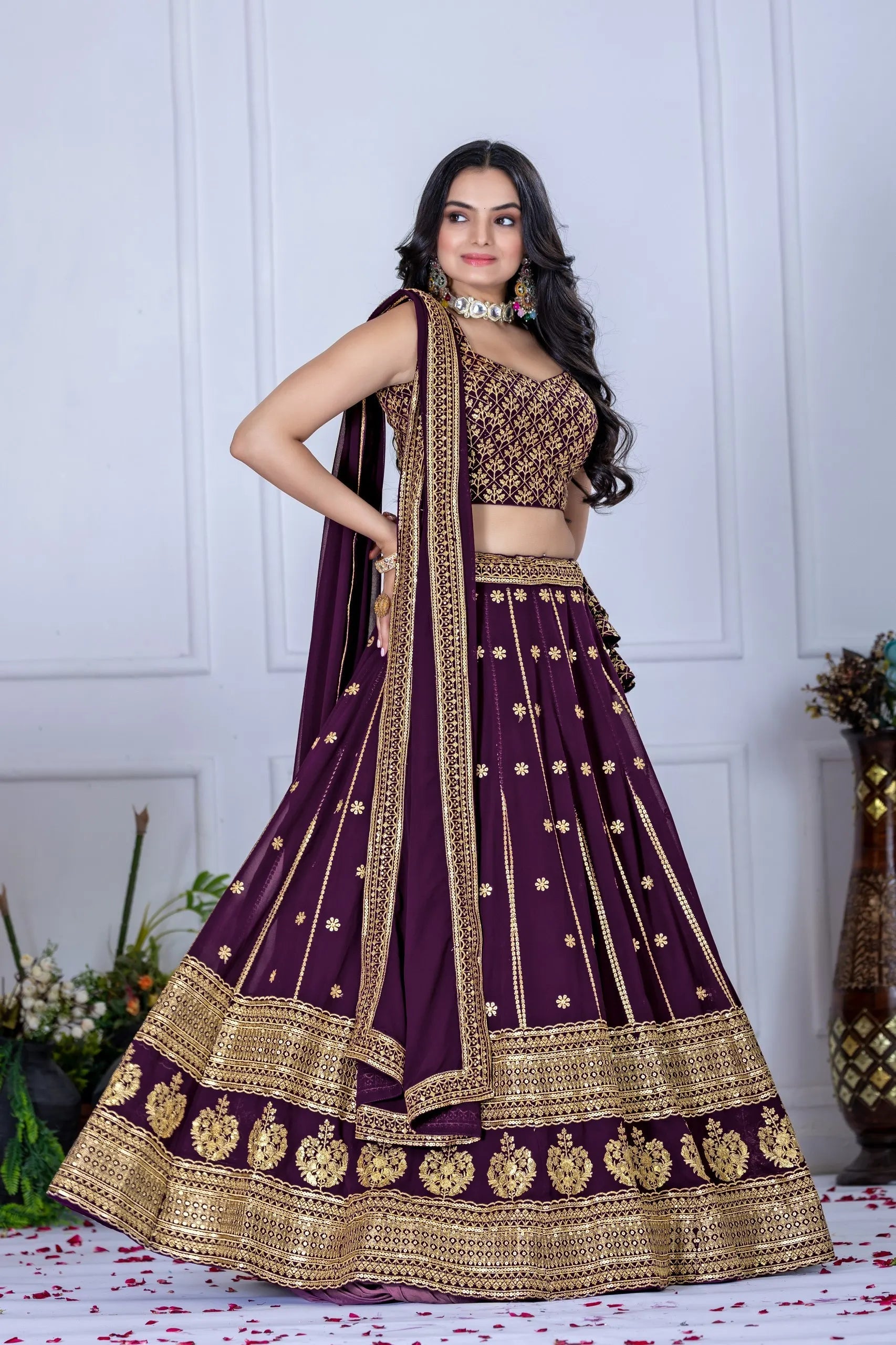 Fox Georgette Lehenga Choli Lustraward