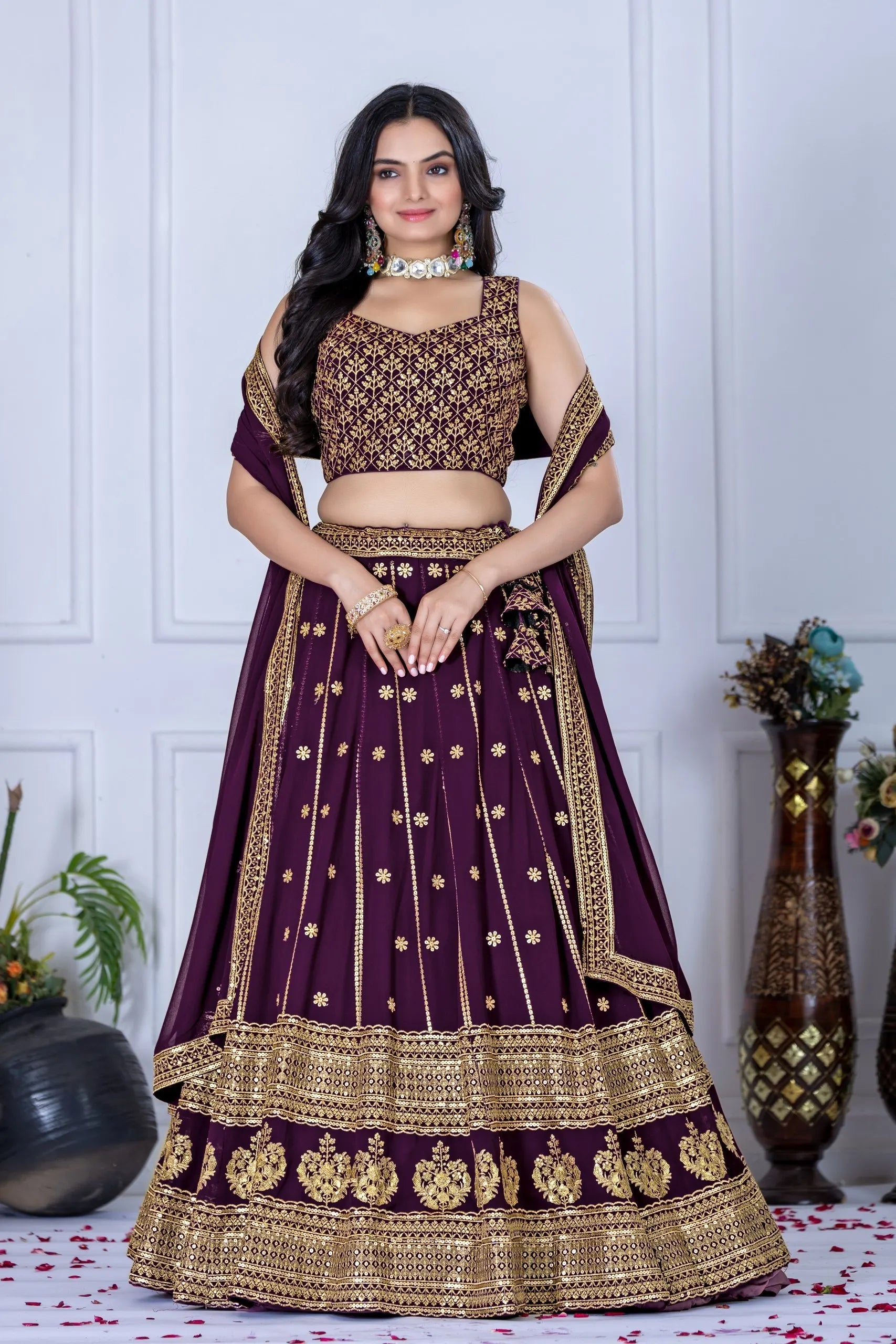 Fox Georgette Lehenga Choli Lustraward
