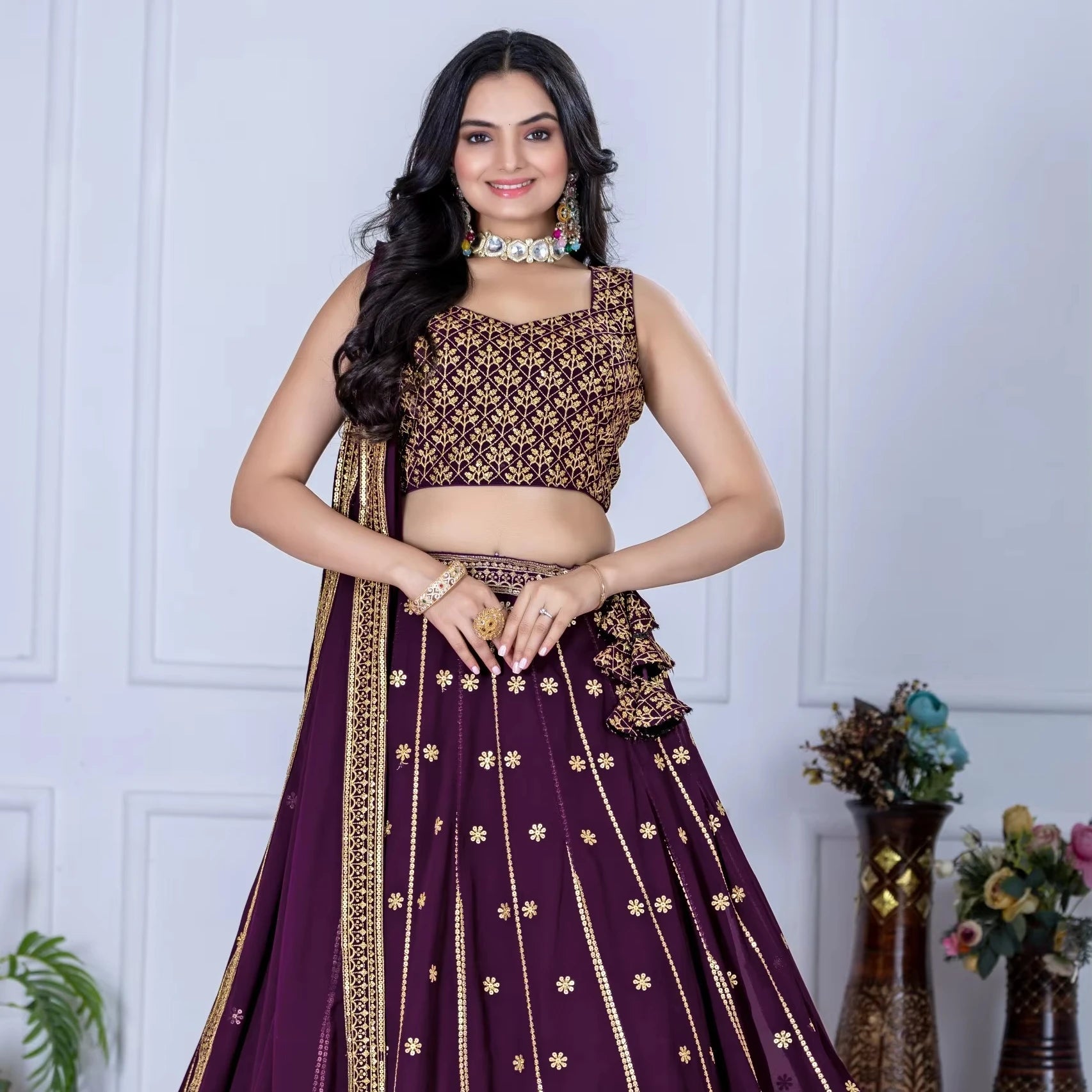 Fox Georgette Lehenga Choli Lustraward