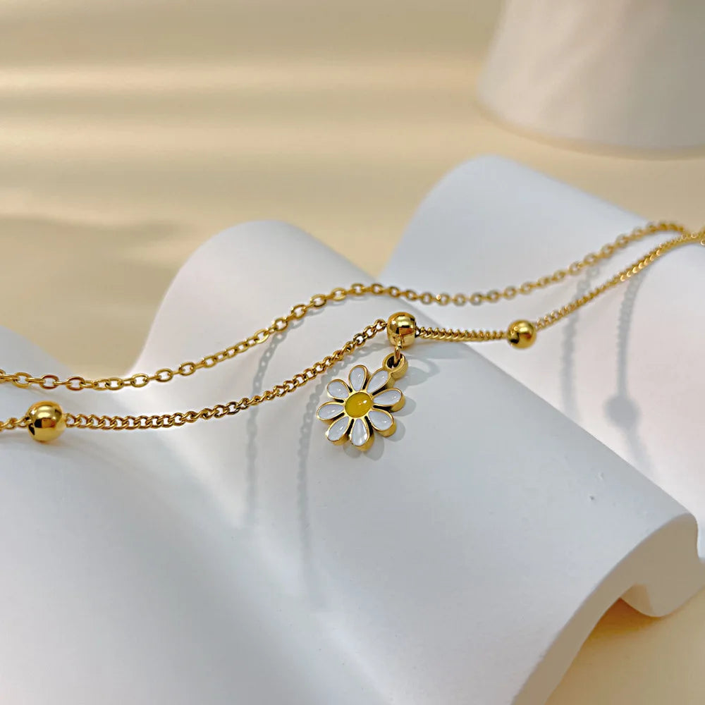 Daisy Double Layer Anklet Lustraward