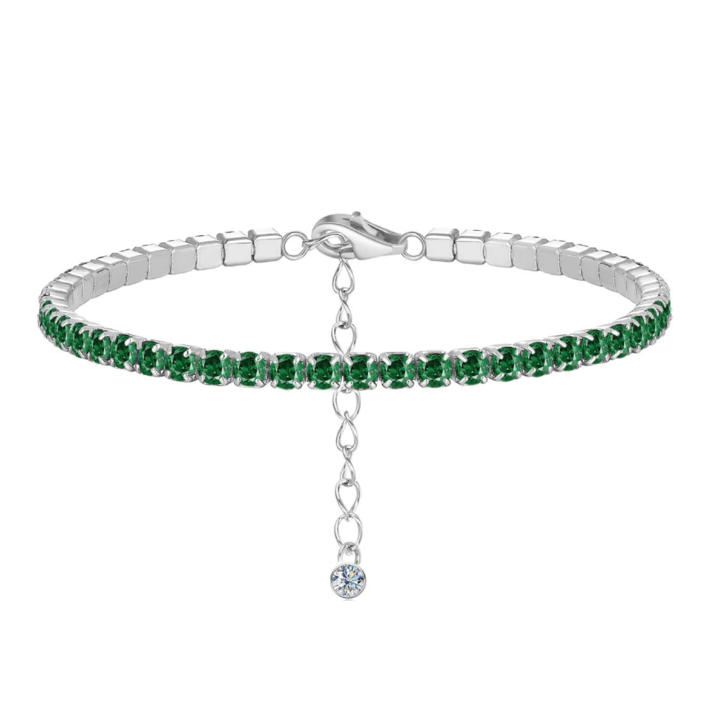 Green Zirconia Tennis Bracelet Lustraward