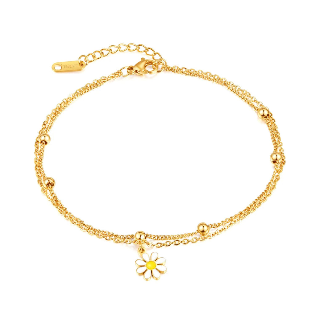 Daisy Double Layer Anklet Lustraward