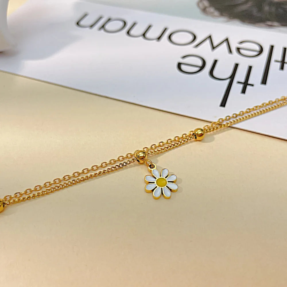 Daisy Double Layer Anklet Lustraward