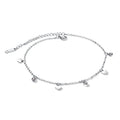 Gold Heart Zirconia Anklet Lustraward