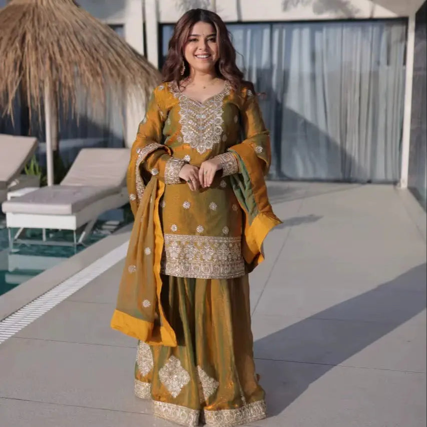 Women’s Kurti Sharara Plazzo Set Lustraward