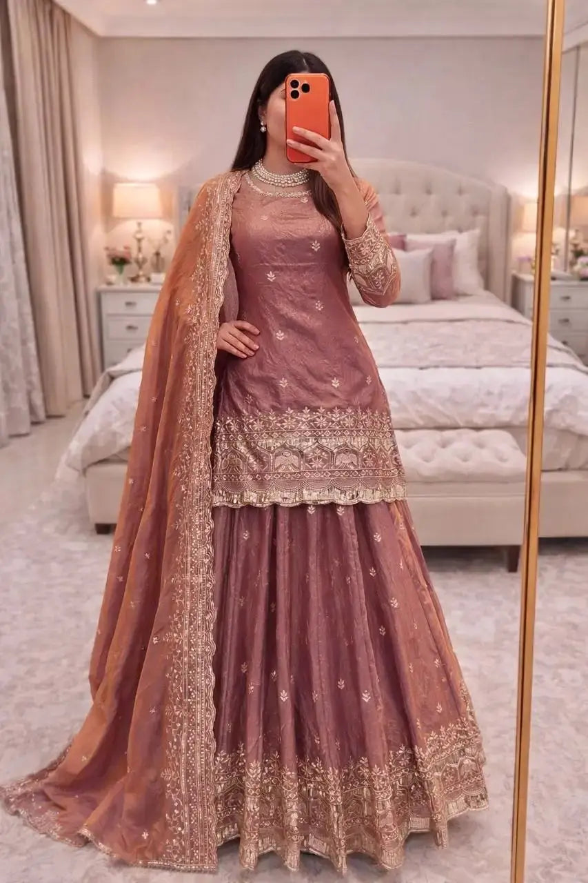 Premium 3-Piece Indian Kurti Set with Lehenga & Dupatta Lustraward