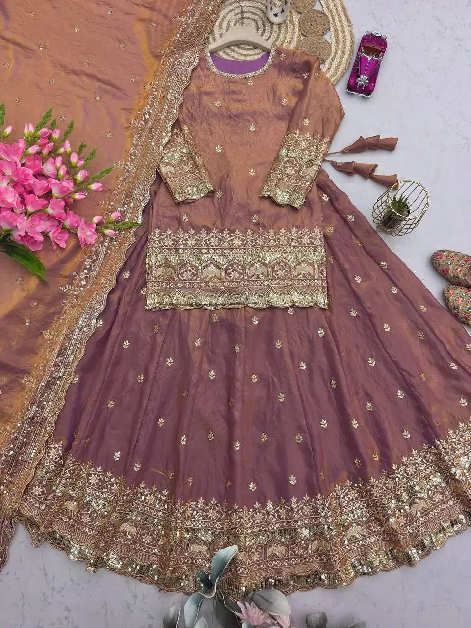 Premium 3-Piece Indian Kurti Set with Lehenga & Dupatta Lustraward