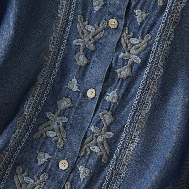 Vintage Draped Short-Sleeve Shirt